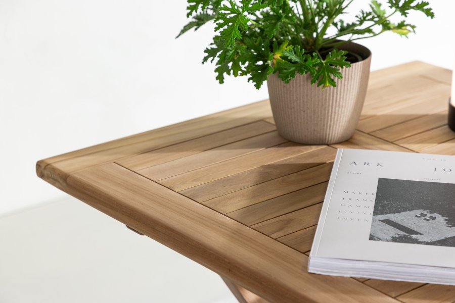 VENTURE HOME Kenya - Hopf�llbart bord - Natur - Teak - 70*70cm