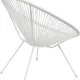KARE DESIGN Acapulco White lnestol/havestol - hvid polyethylen og stl
