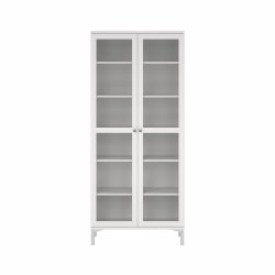 Roma porcel�nsskab med 2 l�ger, hvid, 88,7 x 36,25 x 202,8 cm