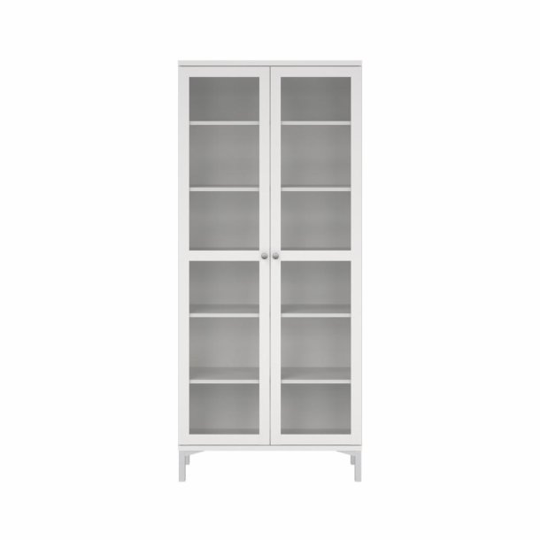 Roma porcel�nsskab med 2 l�ger, hvid, 88,7 x 36,25 x 202,8 cm