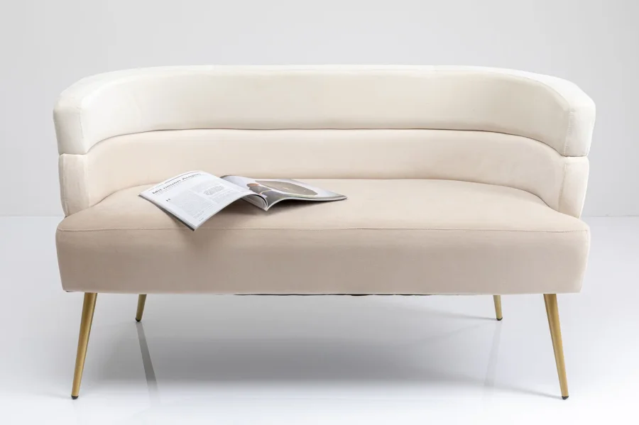 KARE DESIGN Sandwich Cream 2 pers. sofa - creme polyester og stl