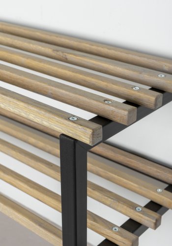 SPINDER DESIGN Rizzoli/Marco XL skohylde, m. 2 hylder - natur eg og sort stl (B:100)