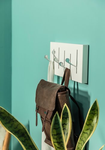 KAVE HOME Anais klesstativ - hvit/slv metall 