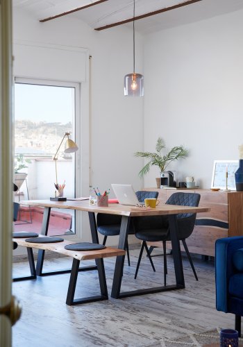 KAVE HOME stolpute i silke, rund - grafittgr stoff (35)