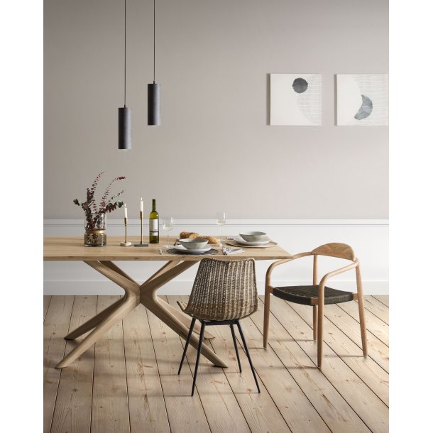 Rund Maude loftlampe - gr metal 