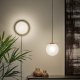 KAVE HOME Manz taklampe - frostet glass og messingmetall 