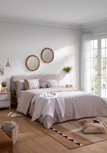 KAVE HOME Dyla sengetrekk for en 150 x 190 cm madrass i beige