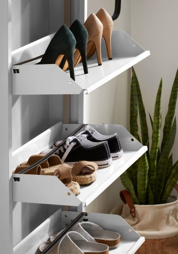 KAVE HOME Skohylle Ode 50 x 103 cm 3 drer hvit