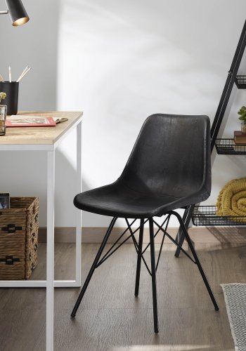 KAVE HOME Lisbet skrivebord - hvit/natur metall/MDF, rektangulr (120x60)