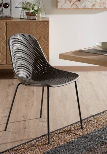 KAVE HOME Quinby spisestol - grafittgr plast og metall