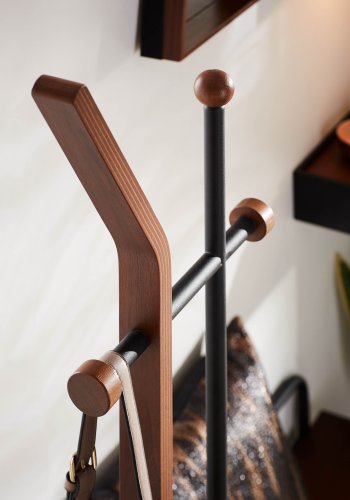 KAVE HOME Magali butler - brun eikefiner og sort metall