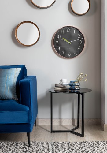 KAVE HOME Marae sidebord - svart glass og stl (50)