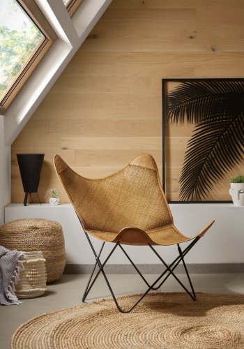 KAVE HOME Dip puff - naturlig jute, rund (50) 