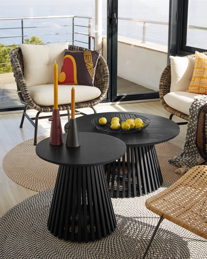 KAVE HOME Irune Beistelltisch - schwarzes Miniholz ​​(50)