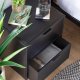 KAVE HOME Shantay nattbord, m. 2 skuffer - svart stl (40x50)