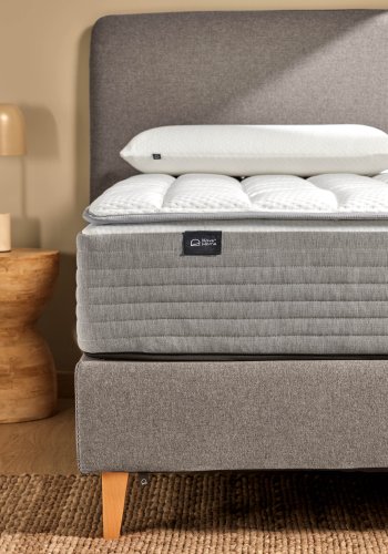 KAVE HOME Juno madras med pocketfjedre - hvid stof (150x200)