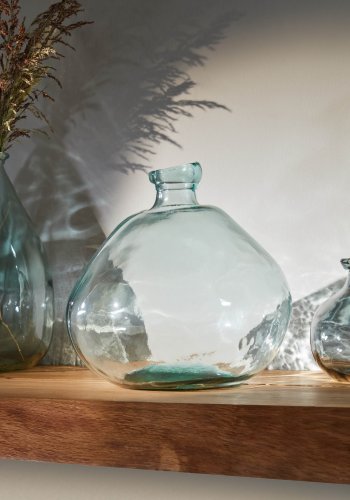 KAVE HOME Brenna vase, stor - klart resirkulert glass (H:33)