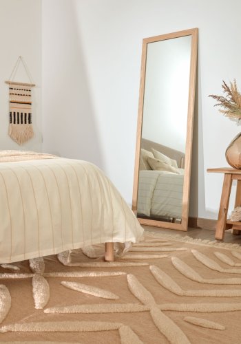 KAVE HOME Yvaine veggspeil, rektangulrt - naturlig eikefiner (80,5x180,5)