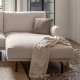 KAVE HOME Galene 4-manns sofa, med hyre sjeselong - beige resirkulerte fibre og jern