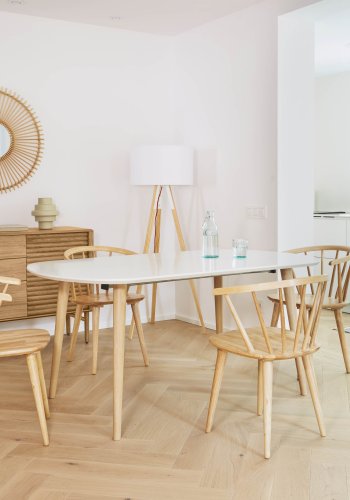 KAVE HOME Krise spisestol, med armlener - naturgummitre 