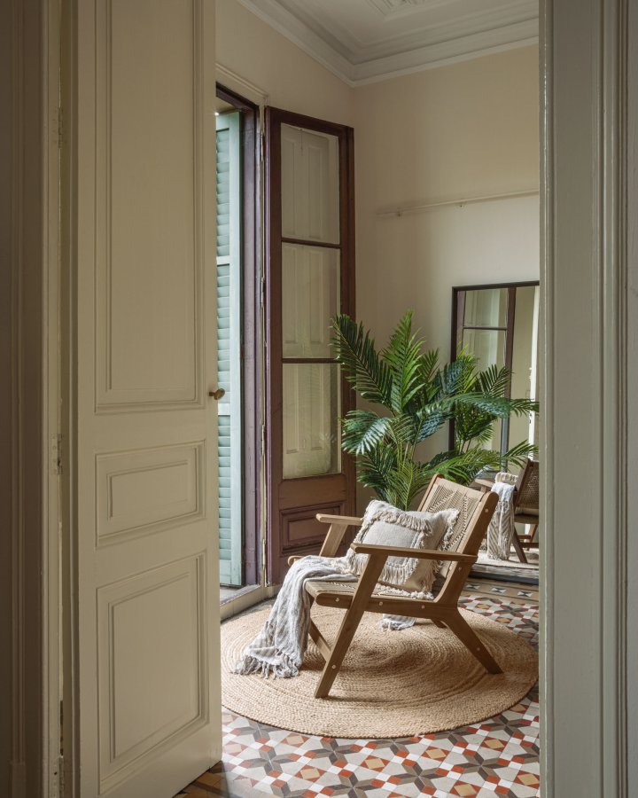 KAVE HOME Doc teppe, rundt - naturlig jute (150)