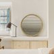 KAVE HOME Alun veggspeil, rundt - speilglass og naturlig mindi-tre (80)