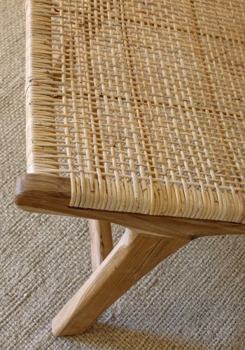 KAVE HOME Beida lenestol lenestol - naturlig rotting og teak