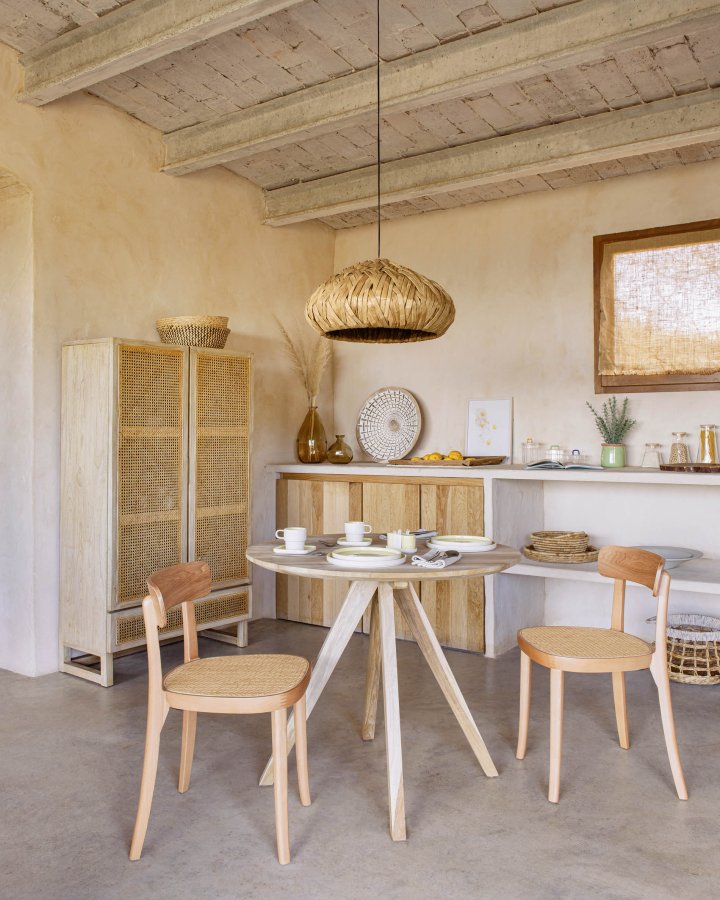 KAVE HOME romersk spisestol - naturlig rotting, ask finer og bk