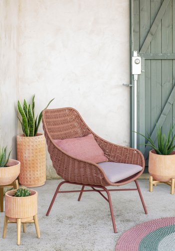 KAVE HOME Celi blomsterpotte, rund - naturlig terrakotta (sett m. 2) ( 25/34)