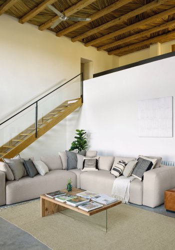 KAVE HOME Tulsi salongbord, rektangulrt - naturlig eik og klart glass (120x70)