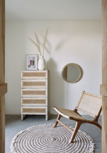 KAVE HOME Beida lenestol lenestol - naturlig rotting og teak