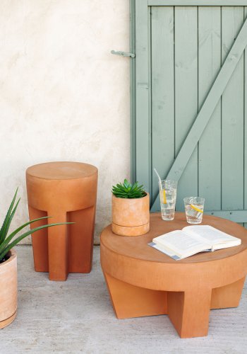 KAVE HOME Vilena hagebord, rundt - terrakotta (60)