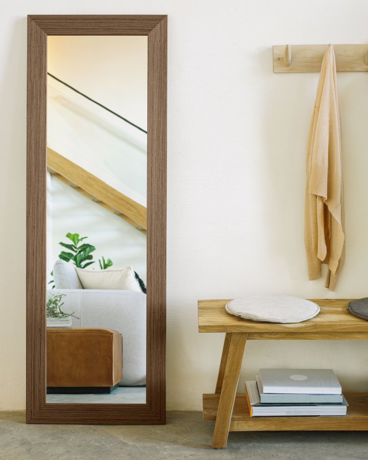 KAVE HOME Safara benk, med hylle naturlig resirkulert teak (150x32)