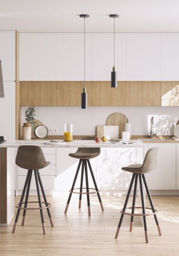 KAVE HOME Brun barkrakk med lameller, hyde 75 cm