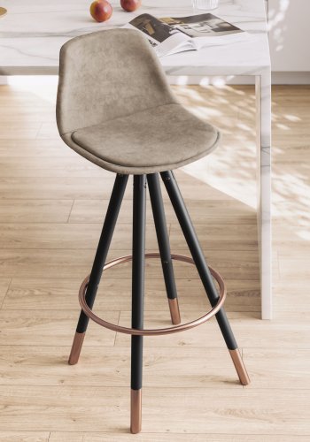 KAVE HOME Brun barkrakk med lameller, hyde 75 cm