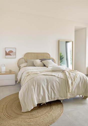 KAVE HOME Nerina veggspeil, rektangulrt, med smal ramme - naturlig eikefiner (80x180)