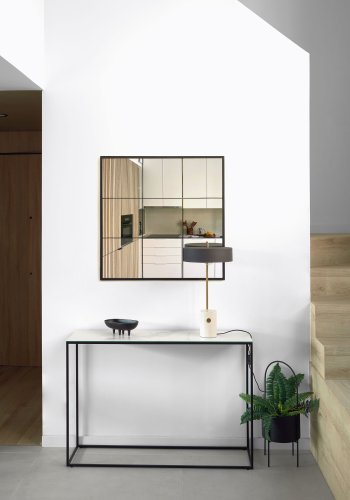 KAVE HOME Ulrica veggspeil, firkantet - speilglass og sort stl (80x80)