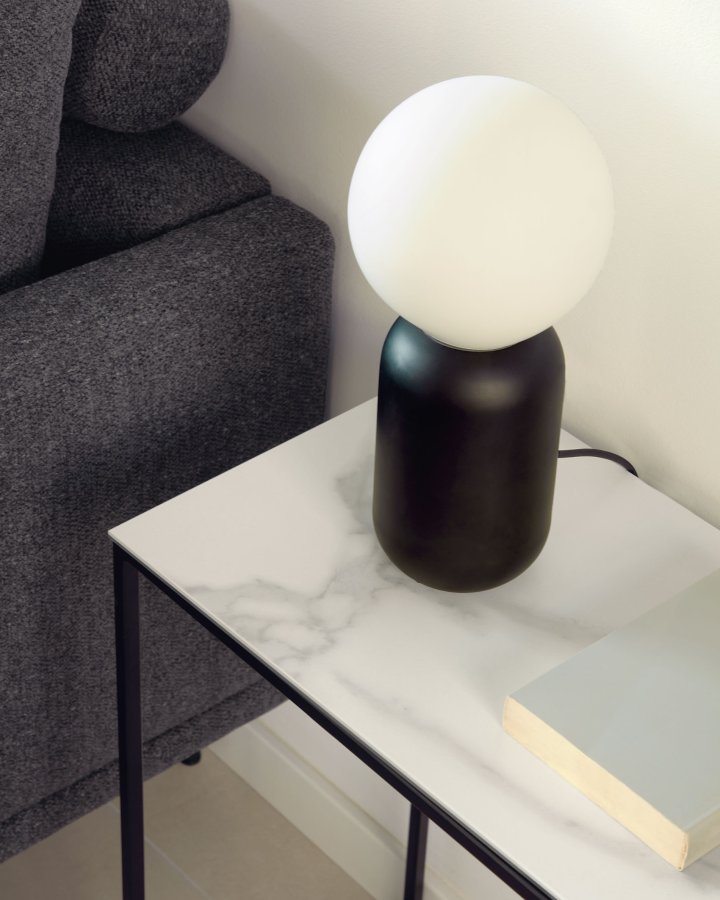 KAVE HOME Rewena sidebord, rektangulrt - hvit Kalos Blanco keramikk og stl (45x30)