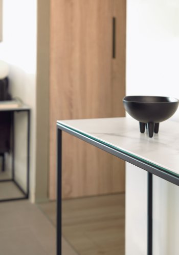 KAVE HOME Rewena konsollbord, rektangulrt - hvit Kalos Blanco keramikk og stativ (110x75)