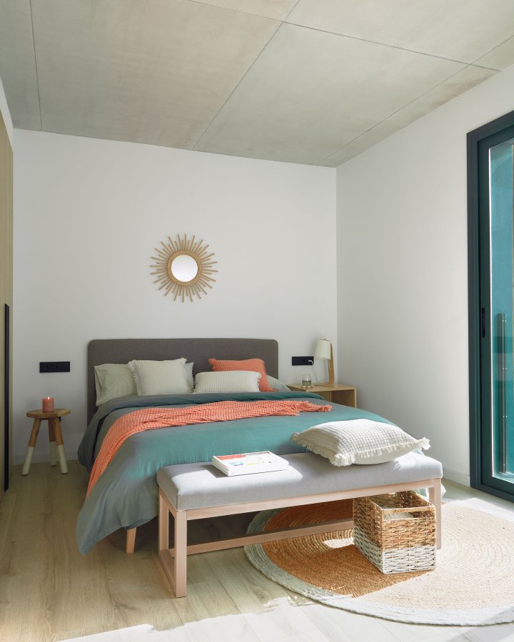 KAVE HOME Dyla sengetrekk i grtt til 160 x 200 cm madrass