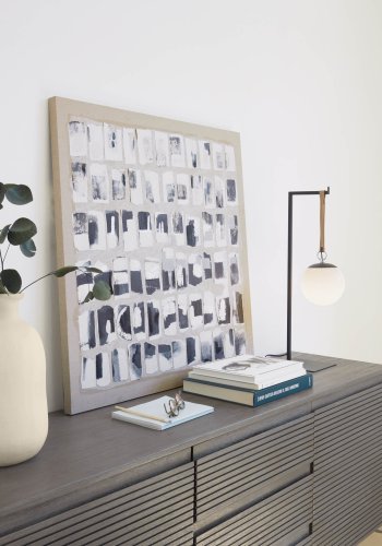 KAVE HOME Monteiro Tischleuchte - Acrylglas und schwarzes Metall