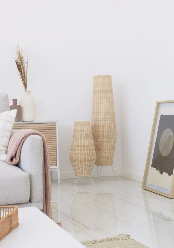 KAVE HOME Kamaria bordlampe - naturlig rotting og metall