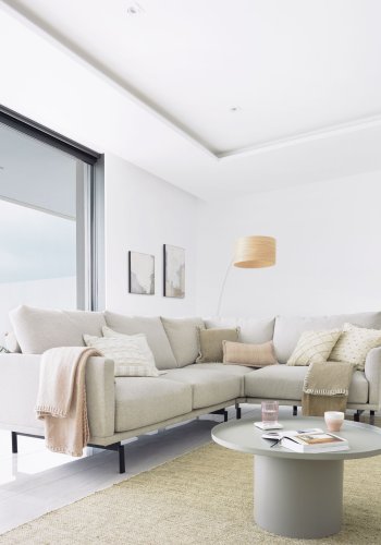 KAVE HOME Fleksa sidebord, rundt - grtt jern (72)