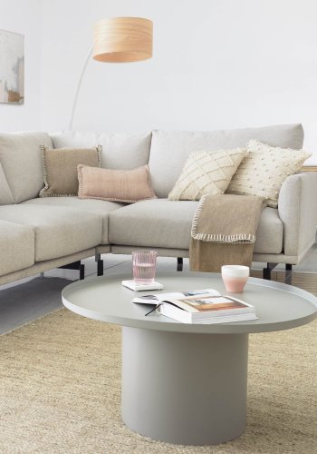 KAVE HOME Fleksa sidebord, rundt - grtt jern (72)