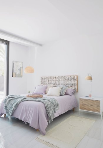 KAVE HOME Damila vegglampe - naturlig rotting og hvitt metall