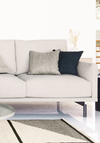 KAVE HOME Galene 4-seters sofa - beige resirkulerte fibre og jern