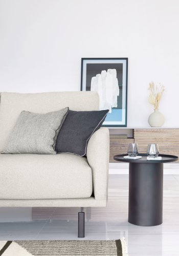 KAVE HOME Fleksa sidebord, rundt - svart jern (45)