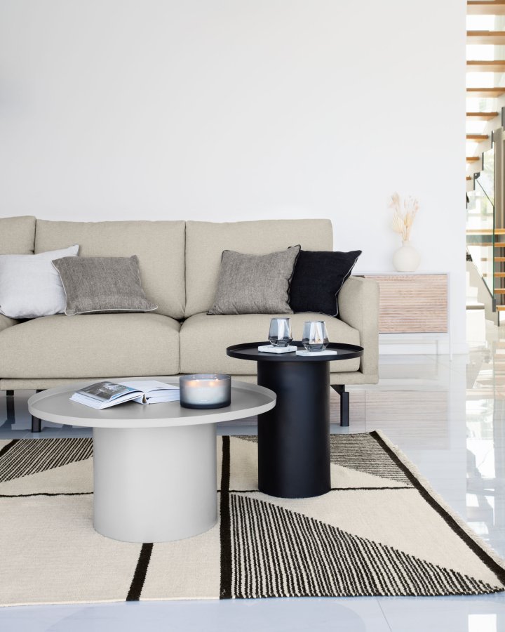 KAVE HOME Fleksa sidebord, rundt - svart jern (45)