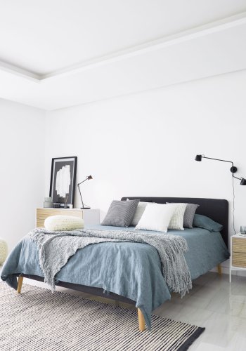 KAVE HOME Dyla sengetrekk i sort til 160 x 200 cm madrass