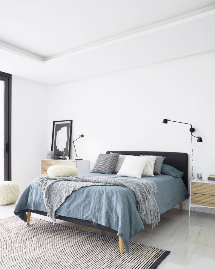 KAVE HOME Dyla sengetrekk i sort til 160 x 200 cm madrass